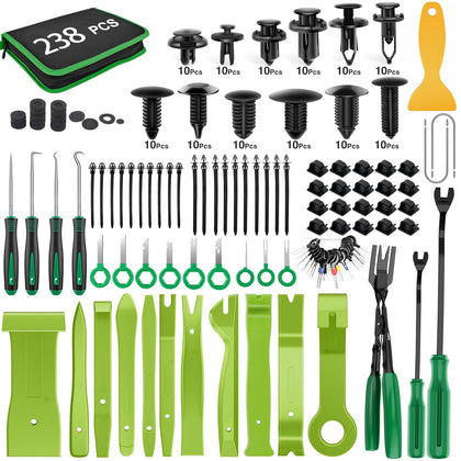 GOOACC full kit laid out showing tools and clips for organized repairs