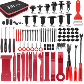 GOOACC front view of full 330-piece kit showing organized components and portability