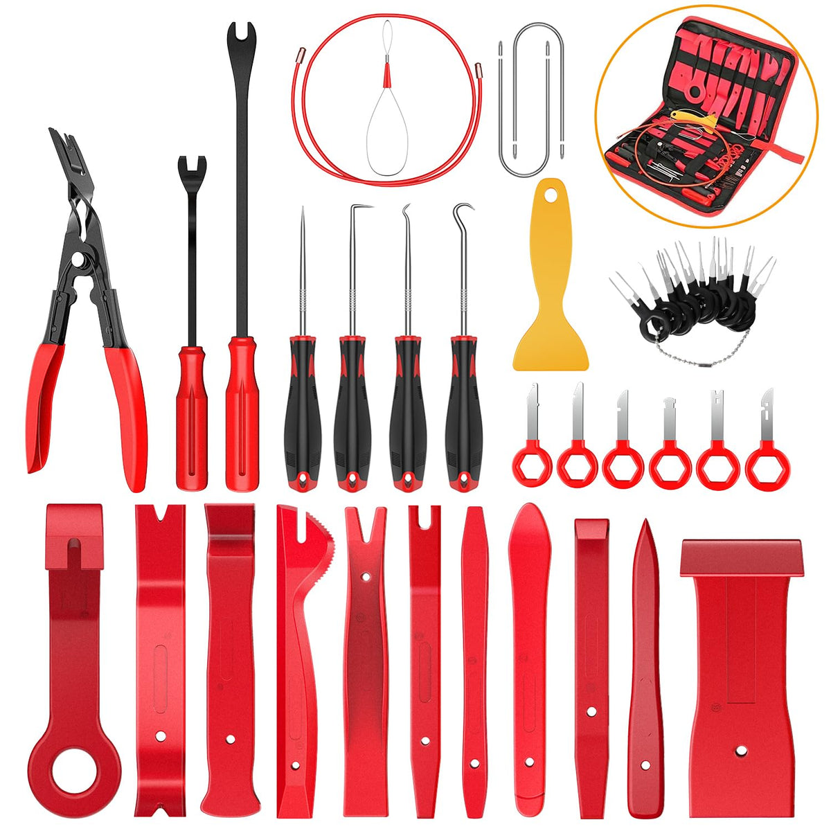 GOOACC full 40-piece kit layout showing all tools for organized repairs