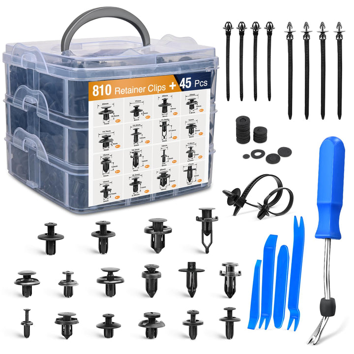 GOOACC front packaging showing complete 855-piece kit and organized case benefit quick access