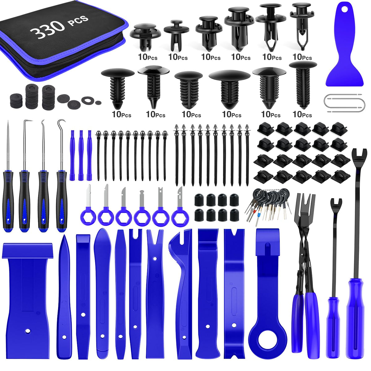 GOOACC kit front layout showing all tools and fasteners, organized for quick selection