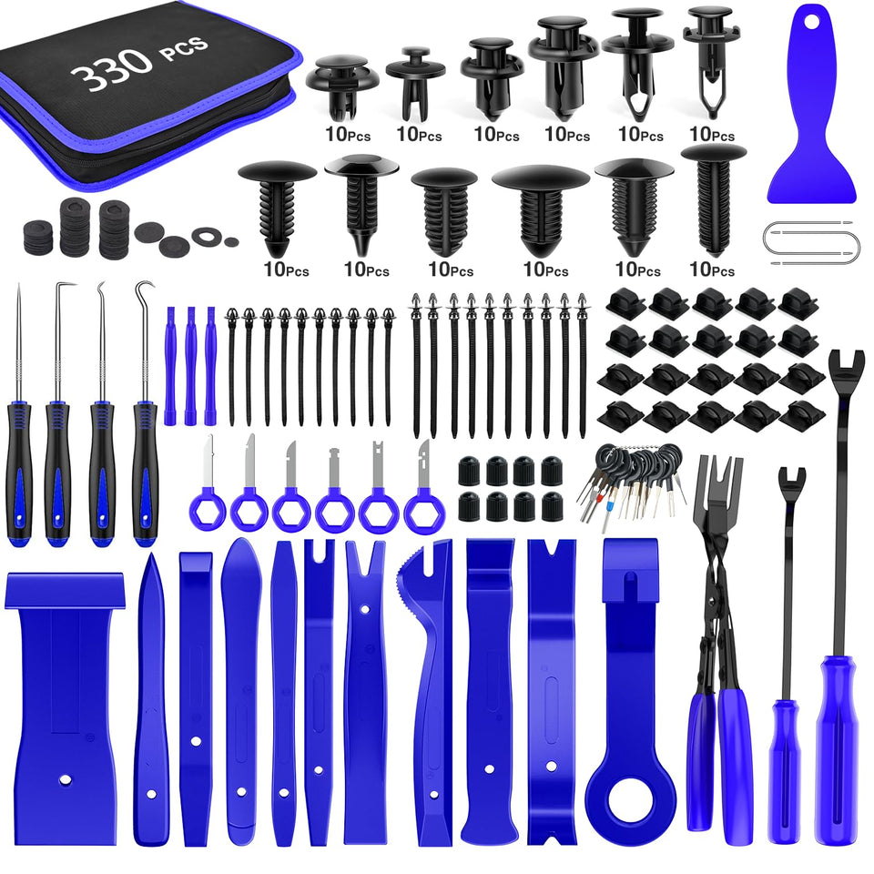GOOACC kit front layout showing all tools and fasteners, organized for quick selection