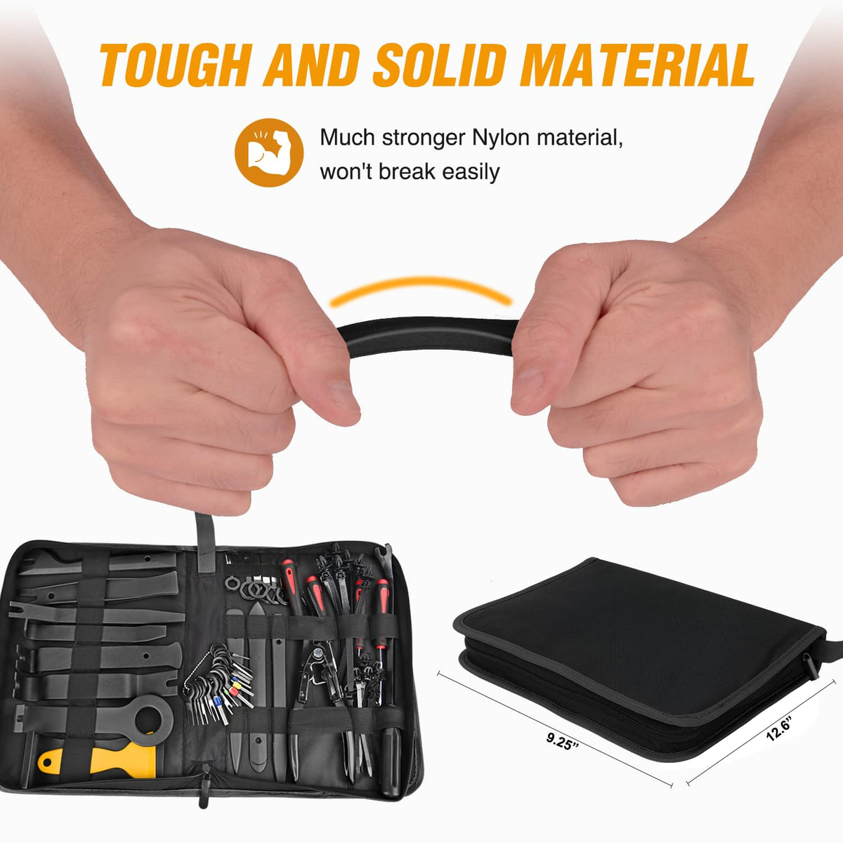 GOOACC portable carry bag packed with organized compartments to keep parts from getting lost