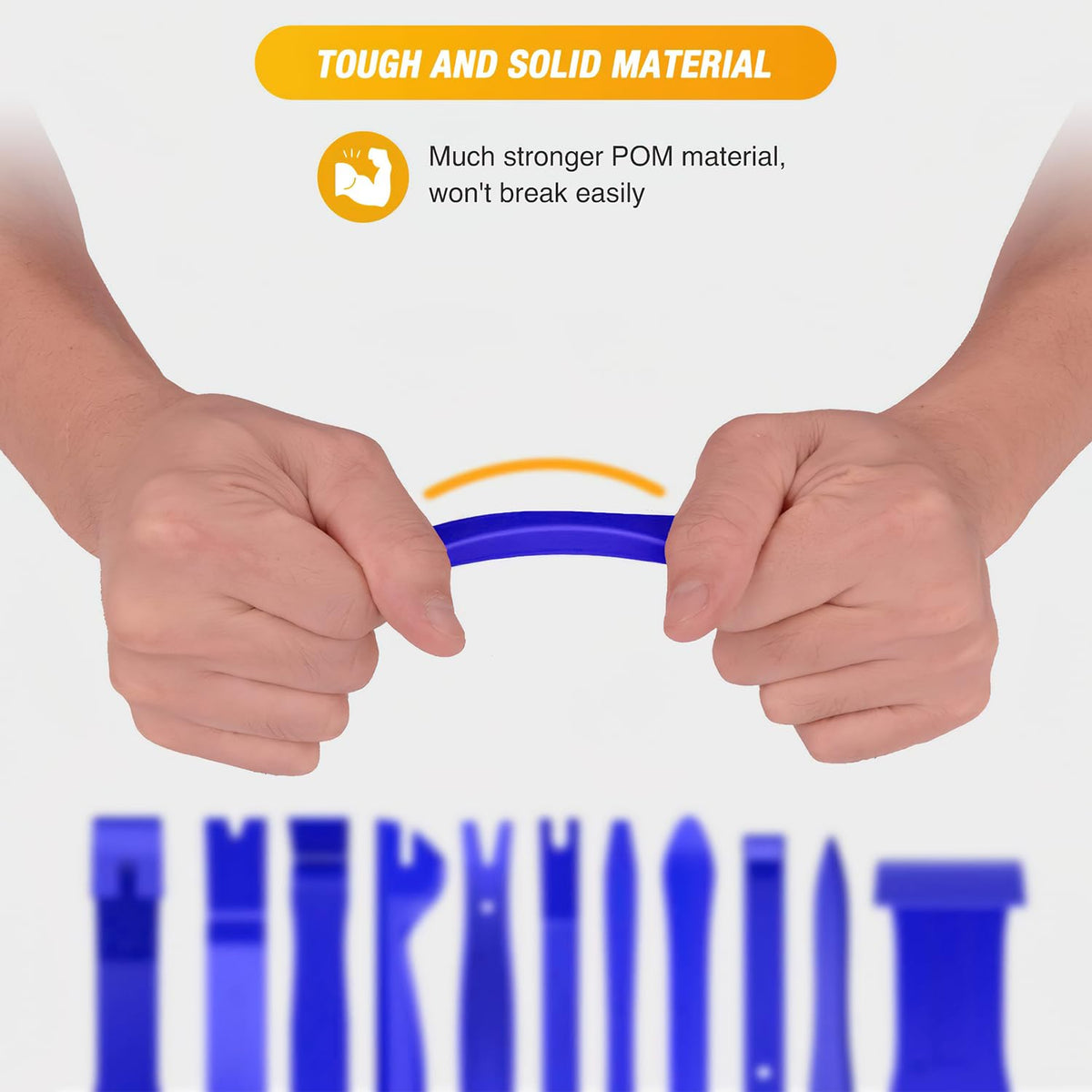GOOACC scraper and hook tools displayed to show precision for tight seams