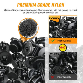 GOOACC size comparison showing 6mm and 10mm clip examples for correct sizing benefit