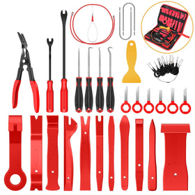 GOOACC tools in use removing a car door panel without scratching paint