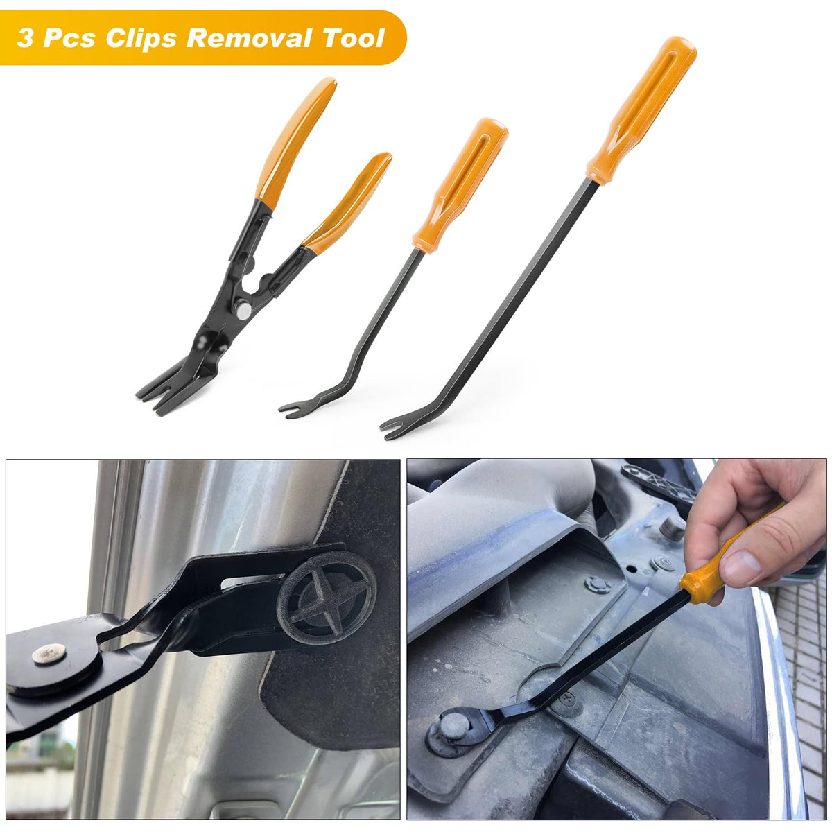 GOOACC trim clip removal pliers detail showing leverage and clip protection
