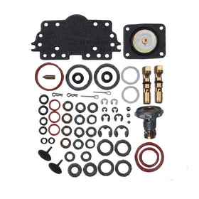 goodbest kit staged on a workbench with carburetor, illustrates parts ready for professional rebuild