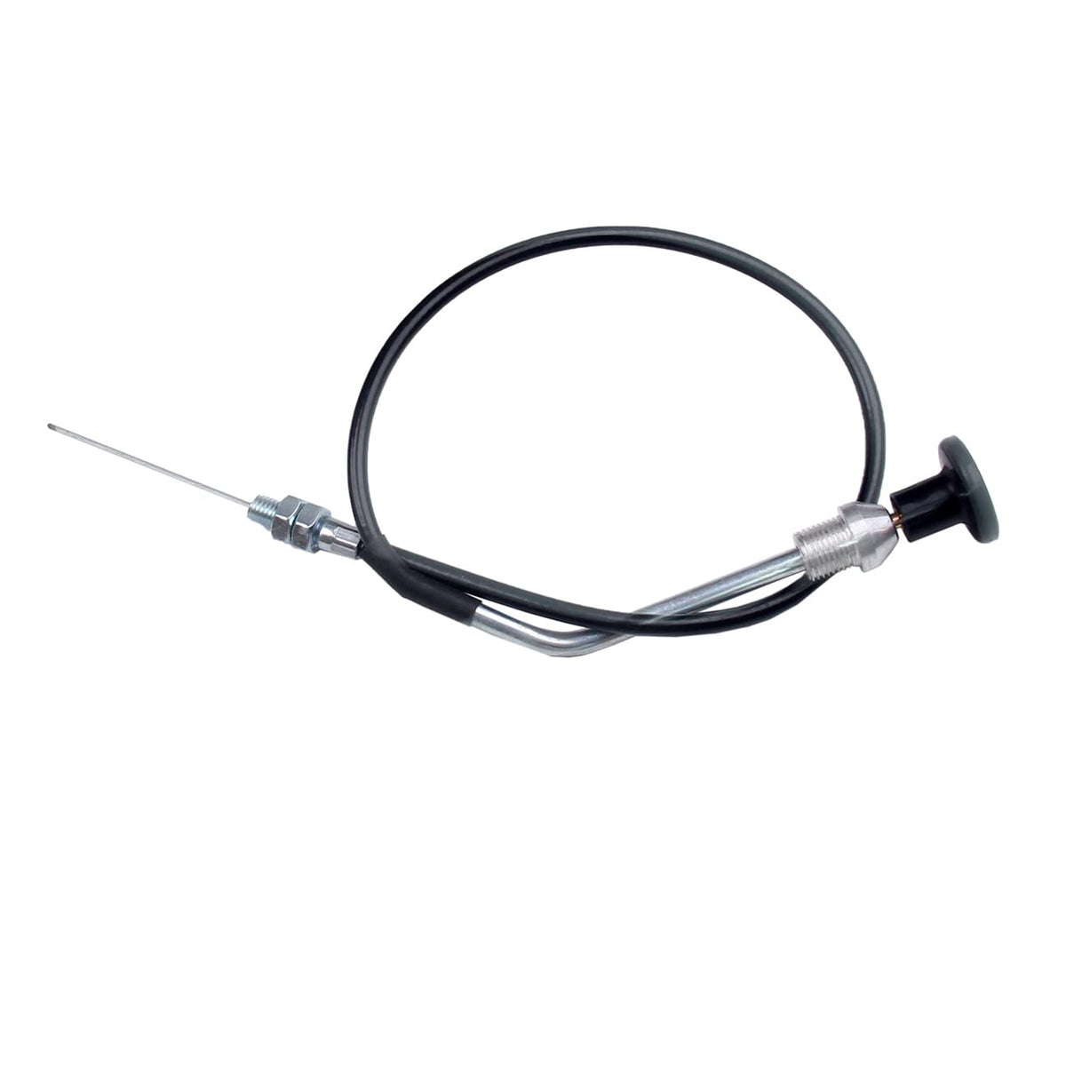 goodbest choke cable next to ruler showing 25.5 inches accurate length