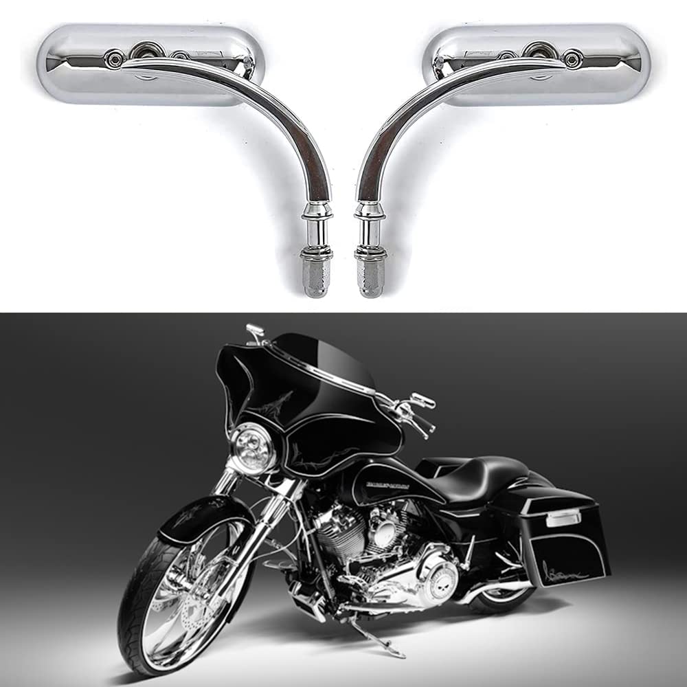 goodfitment front view chrome oval mirror showing sleek styling and improved visibility