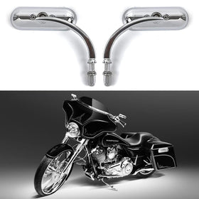goodfitment front view chrome oval mirror showing sleek styling and improved visibility