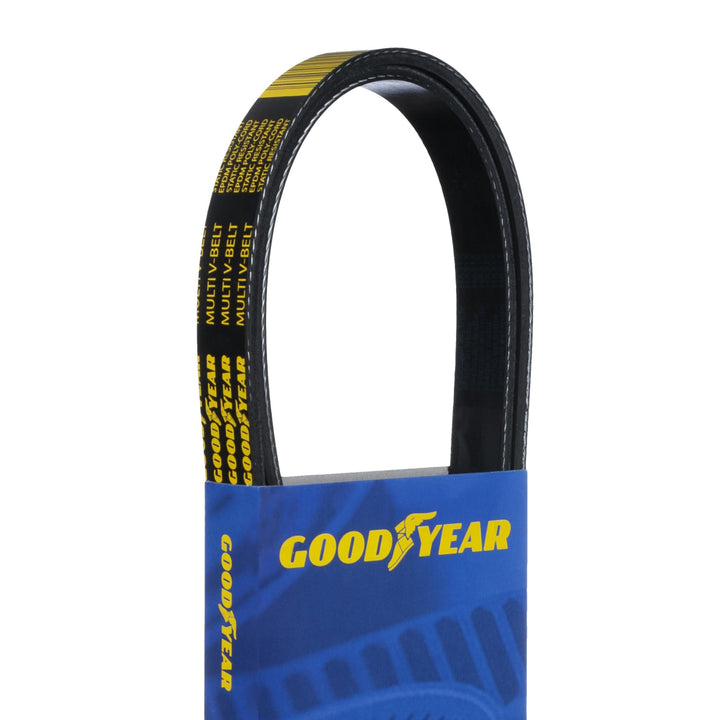 Goodyear 6-rib belt front view showing full length and rib count for correct fit