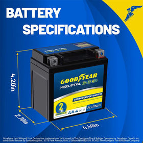 Goodyear GYTX5L top with terminals visible for easy hookup benefit