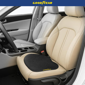 Goodyear side profile showing ergonomic contour for tailbone relief
