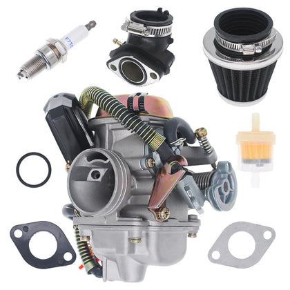 GOOFOUND front view carburetor showing complete assembly and improved performance