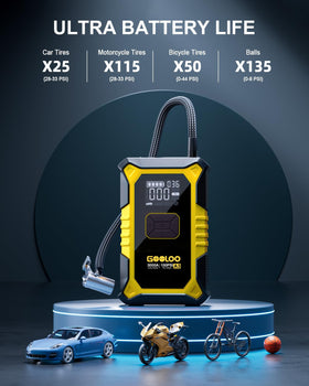 GOOLOO A3 being used to jump-start a car for quick emergency engine restart