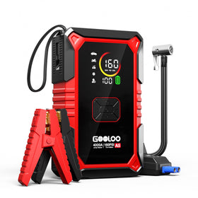 GOOLOO A5 front view showing compact 4‑in‑1 design and controls for emergency readiness