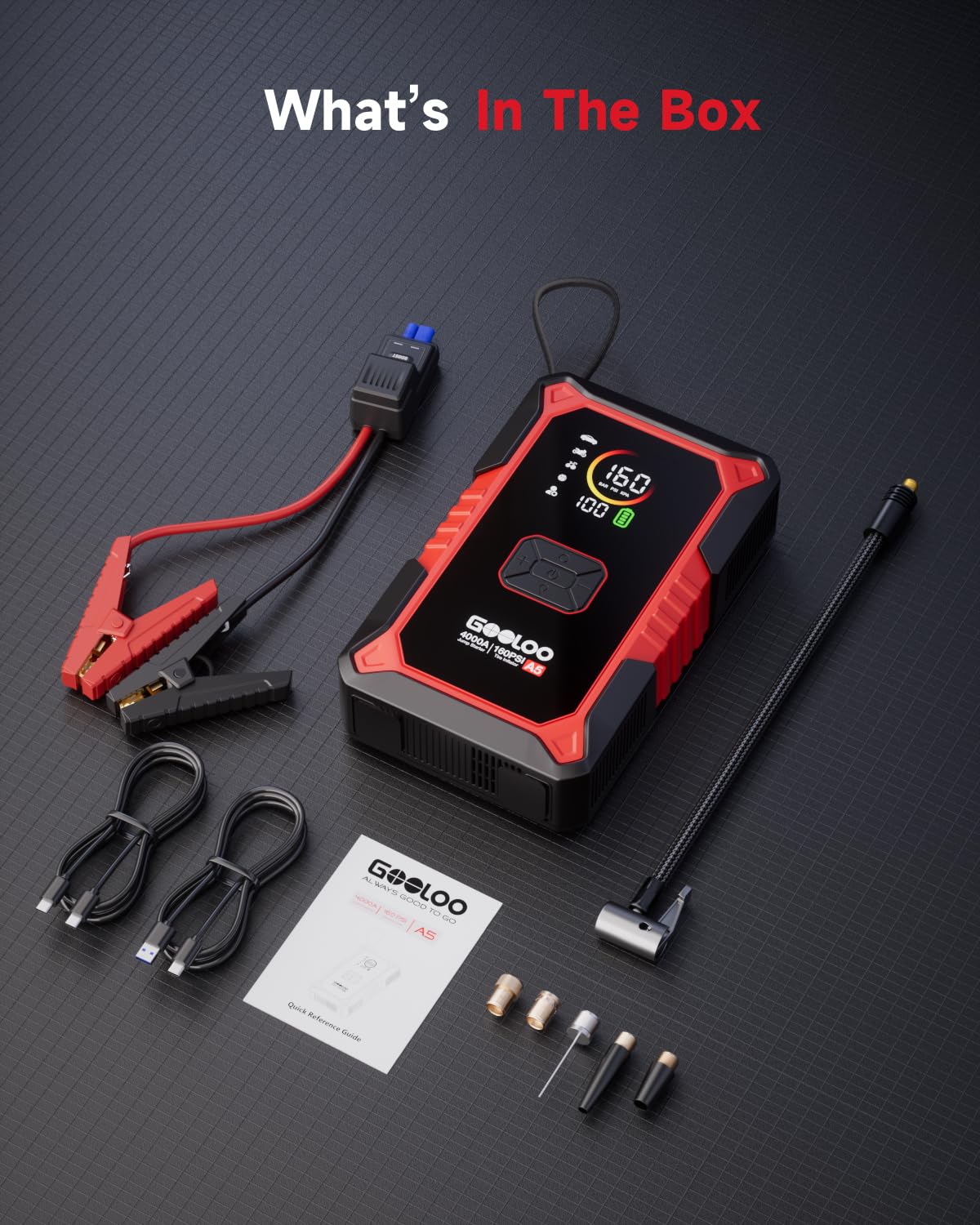 GOOLOO A5 LED lighting illuminating a roadside scene for safer night‑time emergencies