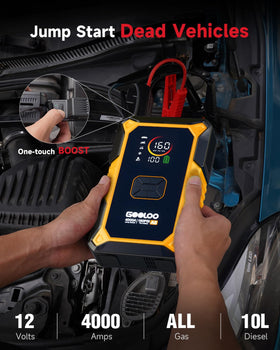 GOOLOO A5 smart jumper cable and clamps with safety features for secure jump-starts