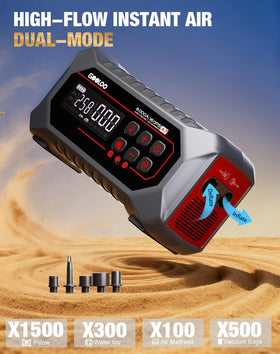 GOOLOO A7 inflating an SUV tire to show powerful, quick tire inflation