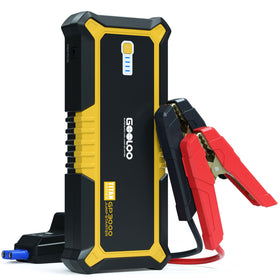 GOOLOO GP3000 front view showing compact jump starter and branding for portability benefit