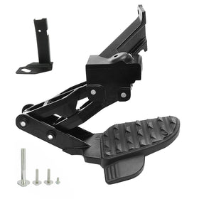 Goopool front view of retractable bed step showing compact profile and easy access