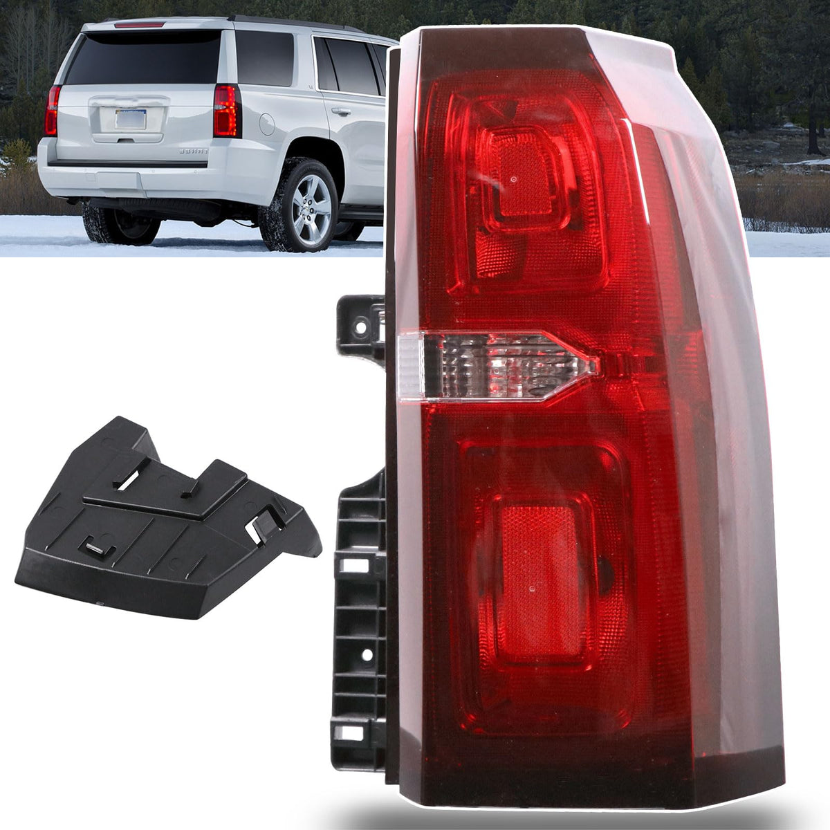 Goopool right tail light front assembly showing fit and brightness benefit