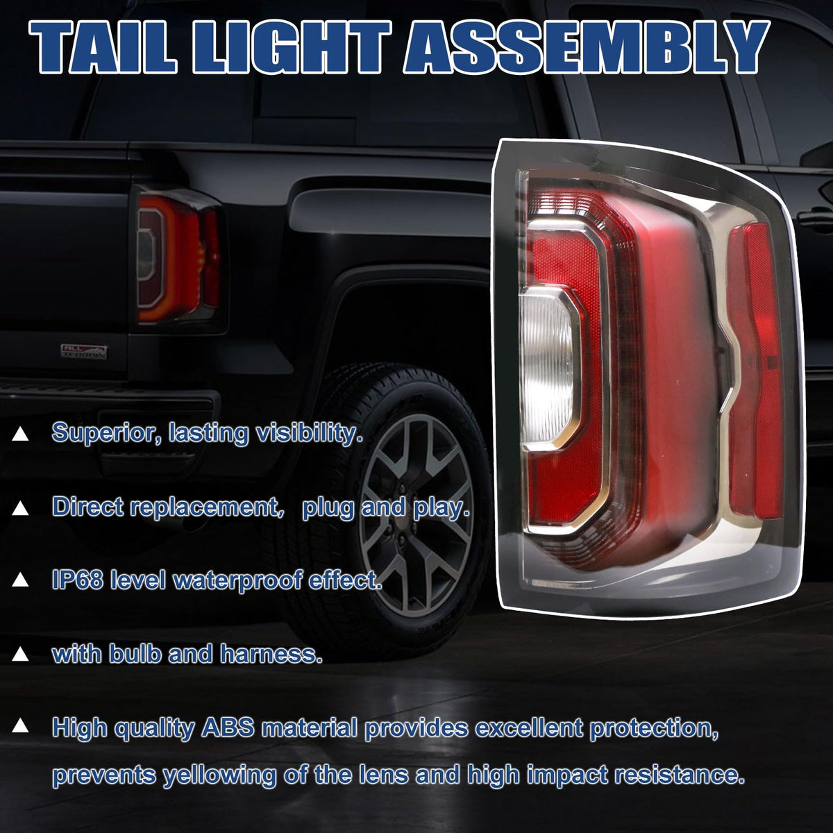 Goopool tail light installed on vehicle side profile demonstrating OEM fit and improved appearance