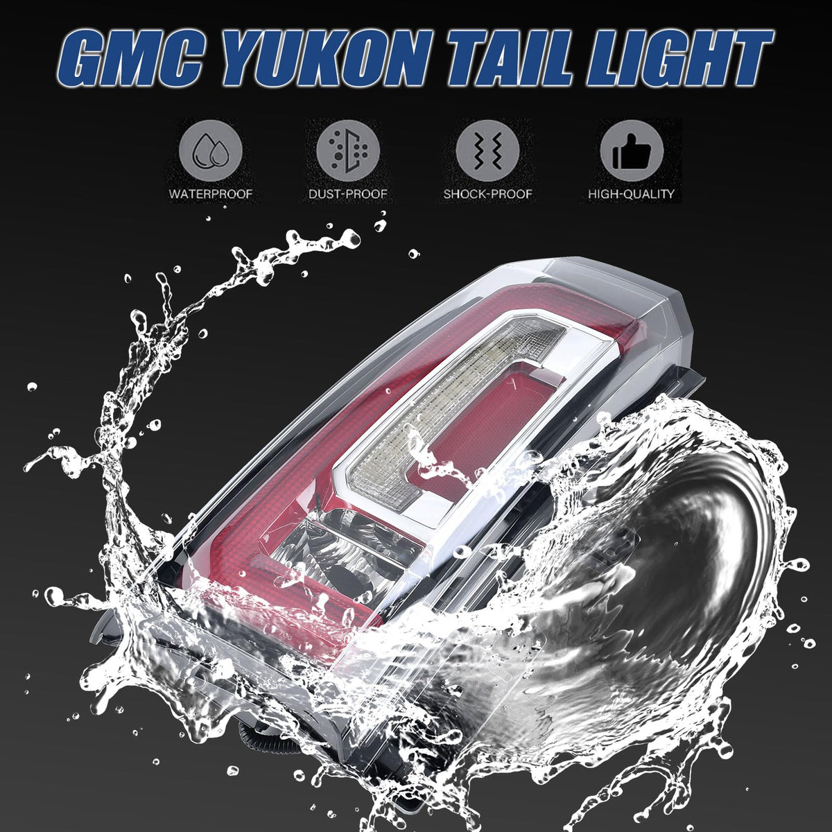 Goopool tail light beside ruler and hand showing scale for accurate sizing benefit