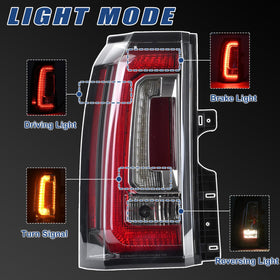 Goopool tail light wiring harness and bulb visible for plug-and-play installation benefit