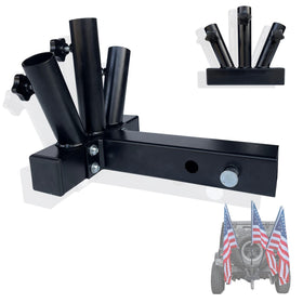 GOORIDA hitch flag pole holder front view showing sturdy construction and secure fit