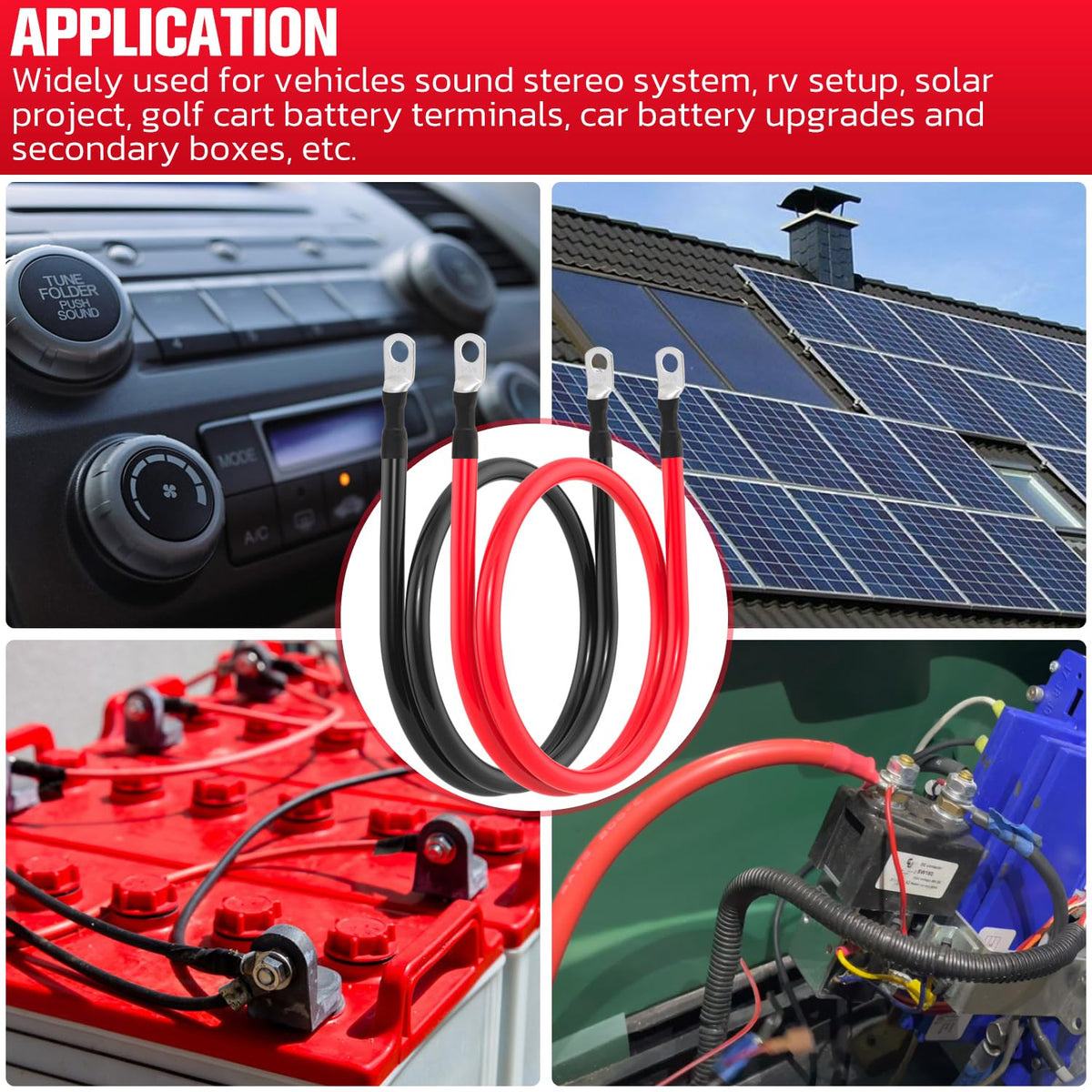 Gopayia cable powering car amplifier showing stable audio performance