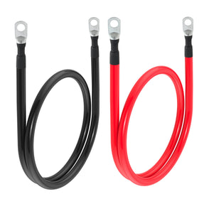 Gopayia front view of red and black 2 AWG cables showing ready-to-install kit