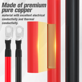 Gopayia cable next to ruler showing 3ft length for correct sizing