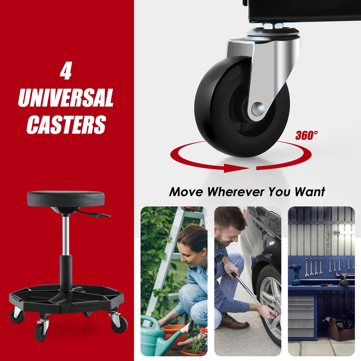 Goplus height adjustment from 16 to 22 inches demonstrating versatility