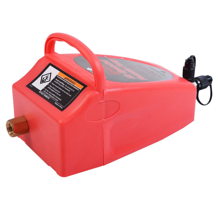 Goplus front view vacuum pump showing compact body and quick-connect benefits