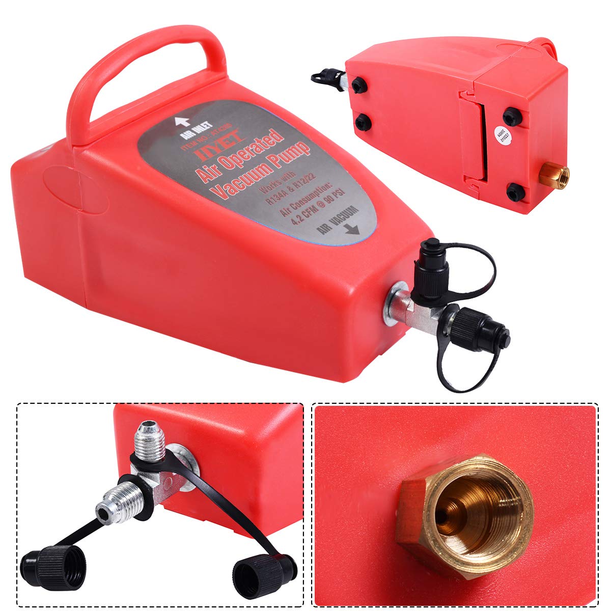 Goplus packaged set with hoses showing included fittings for immediate setup