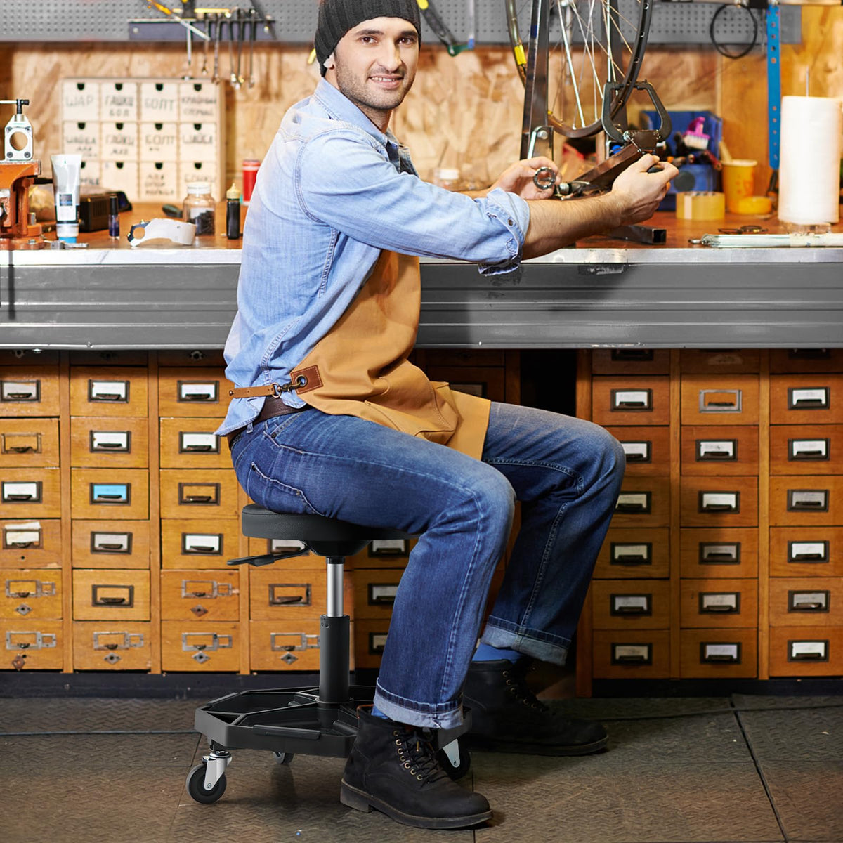 Goplus next to a toolbox showing scale and compact footprint