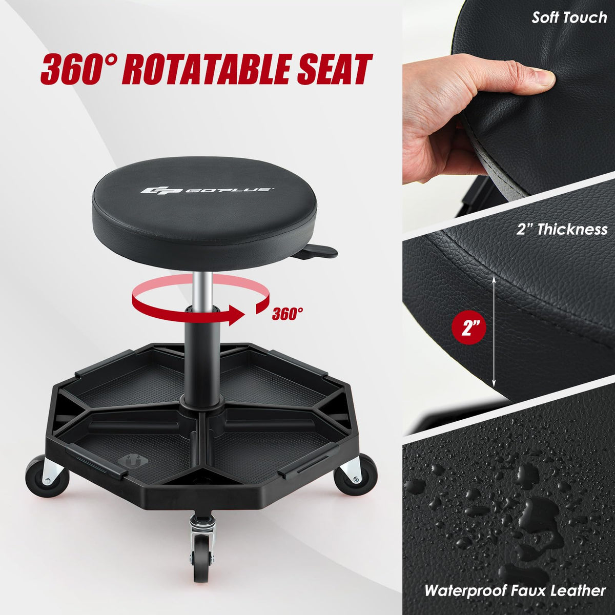 Goplus four removable trays detached to show organized tool storage