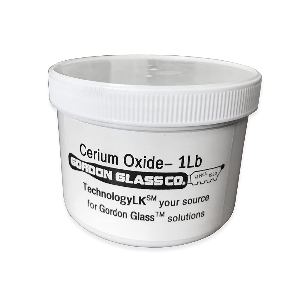 Gordon Glass Co. cerium oxide 1 lb front packaging showing product label and emphasis