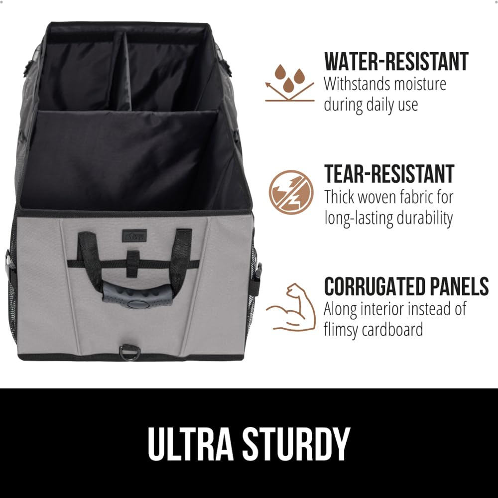GORILLA GRIP adjustable cargo straps and buckles securing organizer while driving