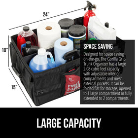 GORILLA GRIP collapsed flat for compact storage and easy stowing benefit