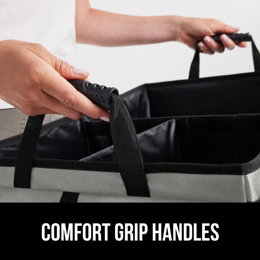 GORILLA GRIP size comparison with ruler illustrating 24x15x10 inch capacity