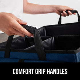 GORILLA GRIP next to water bottle to show scale and practical size