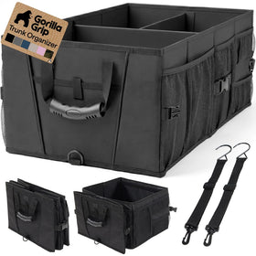 GORILLA GRIP front view showing organized compartments and durable construction benefit