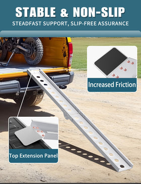 Gorkett ramp top finger detail with protective pads preventing tailgate scratches
