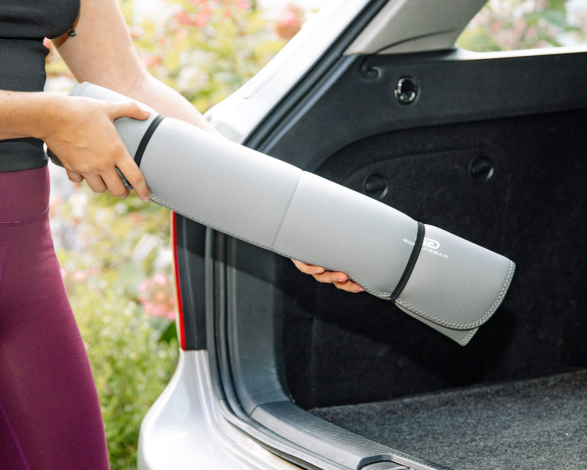Gorla folded storage pack compact for trunk storage and portability