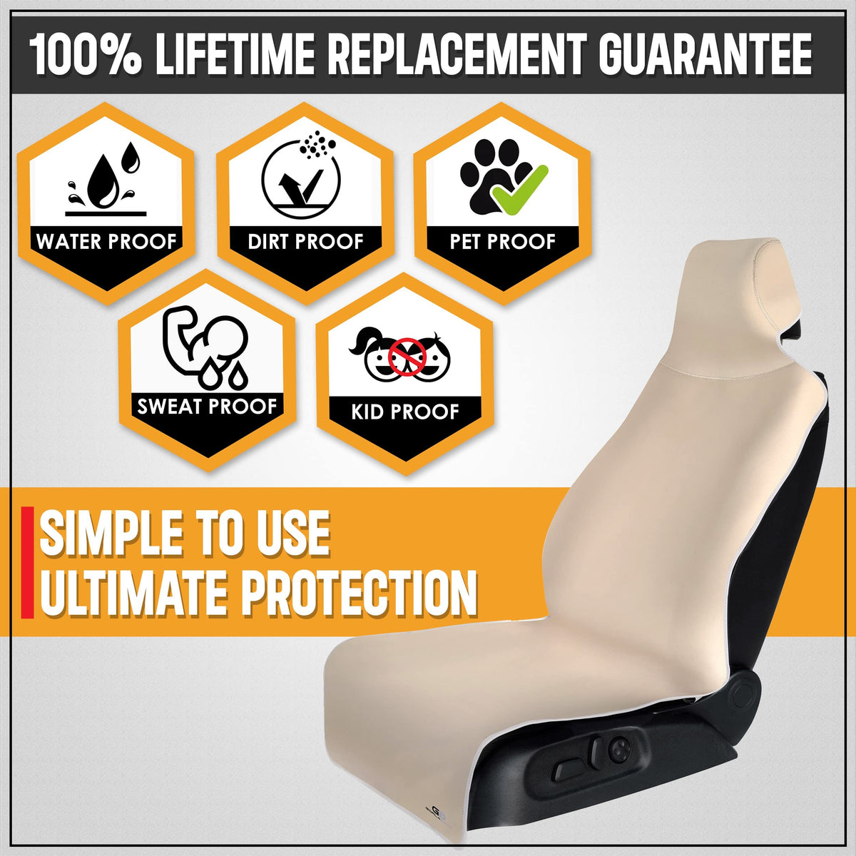 Gorla seatbelt protector velcro fastener protects belts from sweat
