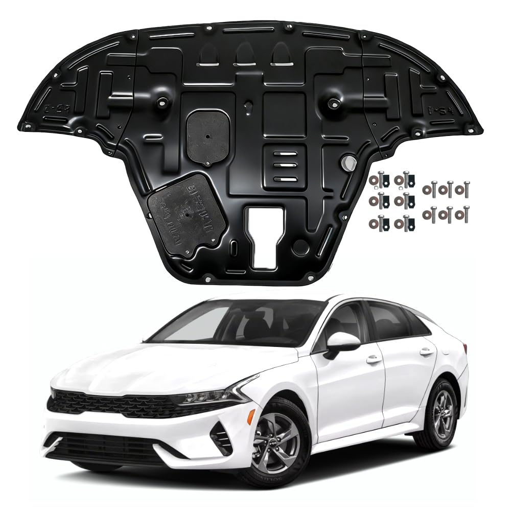 Gorzizen front view of engine splash shield showing full coverage benefit