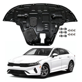 Gorzizen front view of engine splash shield showing full coverage benefit